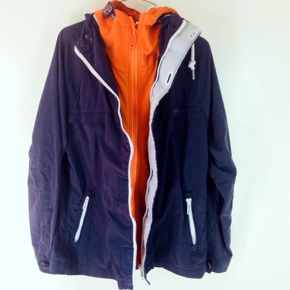 superdry double atlantic jacket navy